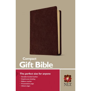 Compact Gift Bible NLT  - Bonded Leather Burgundy With ribbon marker(s)