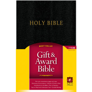 Gift and Award Bible NLT  - Imitation Leather Black