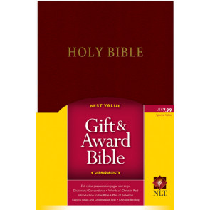 Gift and Award Bible NLT (Imitation Leather, Burgundy/maroon, Red Letter) - Imitation Leather
