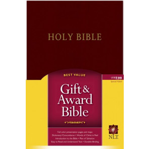 Gift and Award Bible NLT (Imitation Leather, Burgundy/maroon, Red Letter) - Imitation Leather