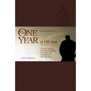 One Year At His Feet Devotional - LeatherLike With ribbon marker(s)