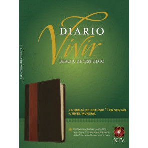 Biblia de estudio del diario vivir NTV (SentiPiel, Café/Café claro, Letra Roja) - LeatherLike With ribbon marker(s)