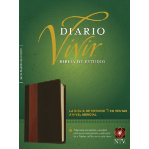 Biblia de estudio del diario vivir NTV (SentiPiel, Café/Café claro, Letra Roja) - LeatherLike With ribbon marker(s)