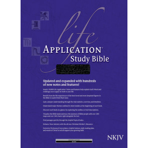NKJV Life Application Study Bible, Second Edition  - Bonded Leather Black With thumb index and ribbon marker(s)