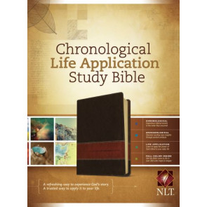 NLT Chronological Life Application Study Bible, TuTone (LeatherLike, Brown/Tan) - LeatherLike Brown/Tan With ribbon marker(s)