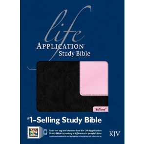 KJV Life Application Study Bible, Second Edition, TuTone  - LeatherLike Black/Patent Leather Pink With ribbon marker(s)