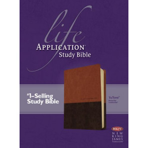 NKJV Life Application Study Bible, Second Edition, TuTone (Red Letter, LeatherLike, Brown/Tan, Indexed) - LeatherLike Brown/Tan With thumb index and ribbon marker(s)