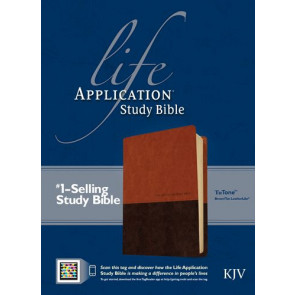 KJV Life Application Study Bible, Second Edition, TuTone (Red Letter, LeatherLike, Brown/Tan, Indexed) - LeatherLike Brown/Tan With thumb index and ribbon marker(s)