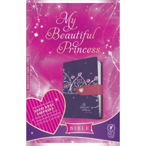 My Beautiful Princess Bible NLT, TuTone (LeatherLike, Purple Crown) - LeatherLike Purple Crown With ribbon marker(s)