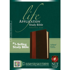 NLT Life Application Study Bible, Second Edition, Personal Size (LeatherLike, Brown/Tan, Indexed) - LeatherLike Brown/Tan With thumb index and ribbon marker(s)