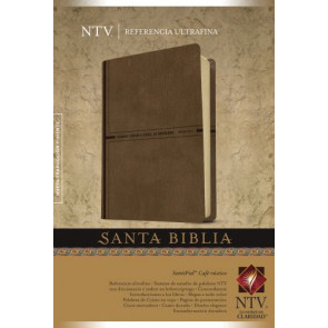 Santa Biblia NTV, Edición de referencia ultrafina (SentiPiel, Café rústico, Letra Roja) - LeatherLike Rustic Brown With ribbon marker(s)