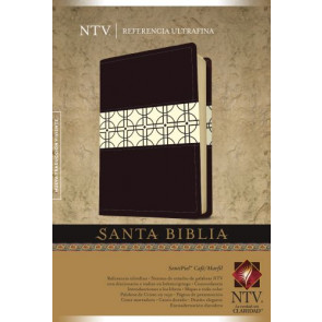 Santa Biblia NTV, Edición de referencia ultrafina, DuoTono (SentiPiel, Café/Marfil, Letra Roja) - LeatherLike Brown/Ivory With ribbon marker(s)