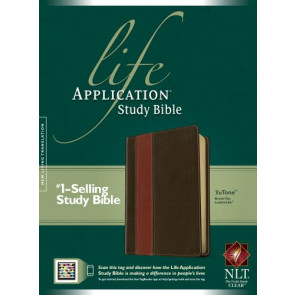 NLT Life Application Study Bible, Second Edition, TuTone (LeatherLike, Brown/Tan, Indexed, Red Letter) - LeatherLike With thumb index and ribbon marker(s)