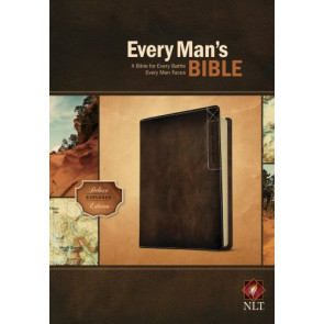 Every Man's Bible NLT, Deluxe Explorer Edition  - LeatherLike Brown With ribbon marker(s)