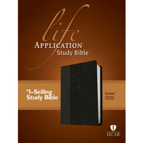HCSB Life Application Study Bible, Second Edition, TuTone (Red Letter, LeatherLike, Classic Black) - LeatherLike Classic Black With ribbon marker(s)