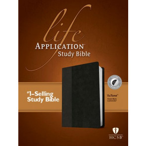 HCSB Life Application Study Bible, Second Edition, TuTone (Red Letter, LeatherLike, Classic Black, Indexed) - LeatherLike Classic Black With thumb index and ribbon marker(s)
