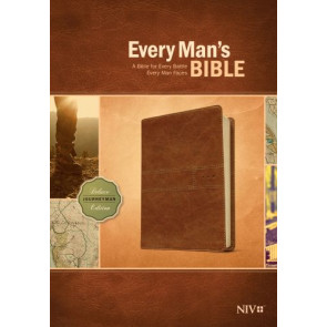 Every Man's Bible NIV, Deluxe Journeyman Edition (LeatherLike, Tan) - LeatherLike Burnt Khaki With ribbon marker(s)