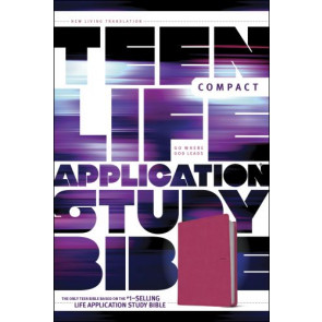 NLT Teen Life Application Study Bible, Compact Edition (LeatherLike, Pink) - LeatherLike Pink Love With ribbon marker(s)