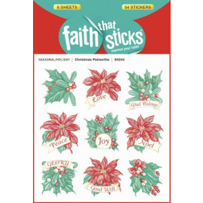 Christmas Poinsettia - Stickers