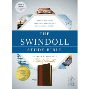 Swindoll Study Bible NLT, TuTone (LeatherLike, Brown/Tan) - LeatherLike With ribbon marker(s)