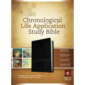 NLT Chronological Life Application Study Bible, TuTone (LeatherLike, Black/Onyx) - LeatherLike Black/Onyx With ribbon marker(s)