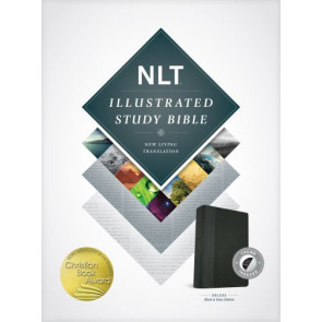 Illustrated Study Bible NLT, TuTone (LeatherLike, Black/Onyx, Indexed) - LeatherLike Onyx With thumb index and ribbon marker(s)