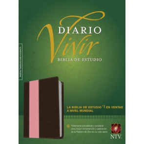 Biblia de estudio del diario vivir NTV (SentiPiel, Café/Rosa, Letra Roja) - LeatherLike With ribbon marker(s)