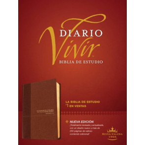 Biblia de estudio del diario vivir RVR60 (SentiPiel, Café/Café claro, Índice, Letra Roja) - LeatherLike With thumb index and ribbon marker(s)
