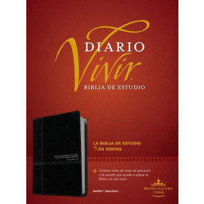 Biblia de estudio del diario vivir RVR60 (SentiPiel, Negro/Ónice, Letra Roja) - LeatherLike Onyx With ribbon marker(s)