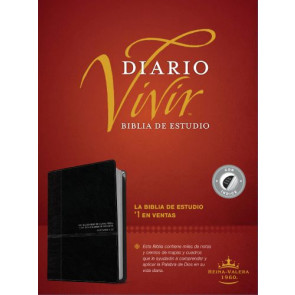 Biblia de estudio del diario vivir RVR60 (SentiPiel, Negro/Ónice, Índice, Letra Roja) - LeatherLike Onyx With thumb index and ribbon marker(s)