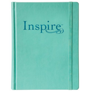 Inspire Bible NLT (Hardcover LeatherLike, Aquamarine) - Hardcover Aquamarine With ribbon marker(s) Wide margin