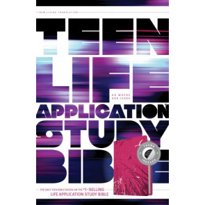 NLT Teen Life Application Study Bible, Index (LeatherLike, Pink, Indexed) - LeatherLike Pink Fields With thumb index and ribbon marker(s)