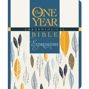 The One Year Chronological Bible Expressions, Deluxe  - Hardcover Blue With ribbon marker(s) Wide margin
