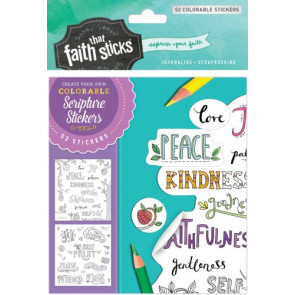 Galatians 5:22-23 Colorable Stickers - Stickers