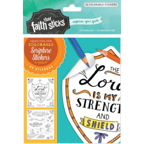 Psalm 28:7 Colorable Stickers - Stickers