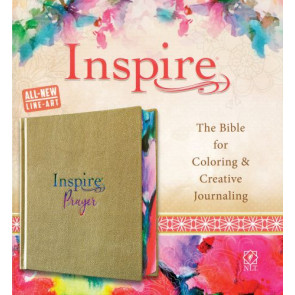 Inspire PRAYER Bible NLT (Hardcover LeatherLike, Metallic Champagne Gold) - Hardcover Metallic Champagne Gold Vellum With ribbon marker(s)