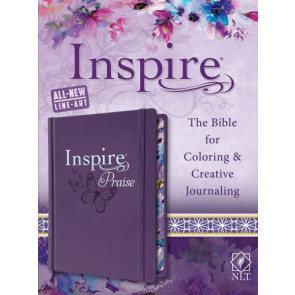 Inspire PRAISE Bible NLT (Hardcover LeatherLike, Purple) - Hardcover With ribbon marker(s) Wide margin