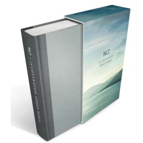 Illustrated Study Bible NLT Deluxe, Deluxe Linen Edition  - Hardcover Gray