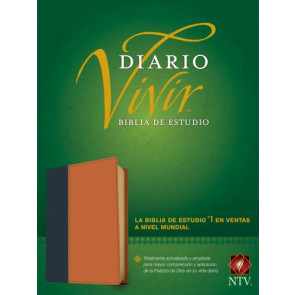 Biblia de estudio del diario vivir NTV (SentiPiel, Azul/Café claro, Letra Roja) - LeatherLike With ribbon marker(s)