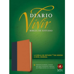 Biblia de estudio del diario vivir NTV (SentiPiel, Azul/Café claro, Letra Roja) - LeatherLike With ribbon marker(s)