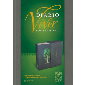 Biblia de estudio del diario vivir NTV (Tapa dura de tela, Gris, Letra Roja) - Hardcover Gray With ribbon marker(s)