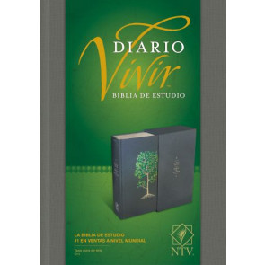Biblia de estudio del diario vivir NTV (Tapa dura de tela, Gris, Índice, Letra Roja) - Hardcover Gray With thumb index and ribbon marker(s)