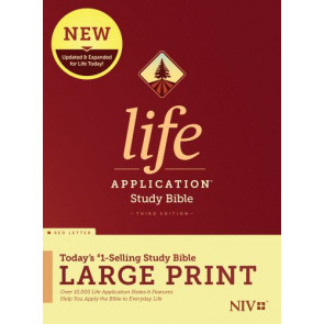 NIV Life Application Study Bible, Third Edition, Large Print (Red Letter, Hardcover) - Hardcover With printed dust jacket