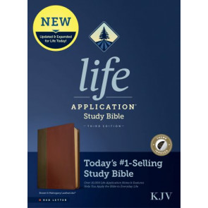 KJV Life Application Study Bible, Third Edition (LeatherLike, Brown/Mahogany, Indexed, Red Letter) - Imitation Leather Mahogany With thumb index and ribbon marker(s)