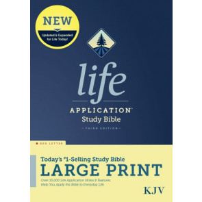 KJV Life Application Study Bible, Third Edition, Large Print  - Hardcover With printed dust jacket