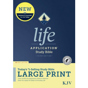 KJV Life Application Study Bible, Third Edition, Large Print  - Hardcover With printed dust jacket and thumb index