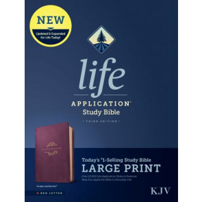 KJV Life Application Study Bible, Third Edition, Large Print (Red Letter, LeatherLike, Purple) - Leather / fine binding Purple With ribbon marker(s)
