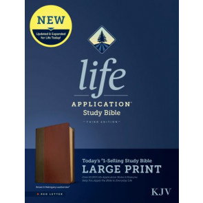 KJV Life Application Study Bible, Third Edition, Large Print (LeatherLike, Brown/Mahogany, Red Letter) - LeatherLike Brown/Mahogany With ribbon marker(s)