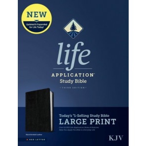 KJV Life Application Study Bible, Third Edition, Large Print (Red Letter, Bonded Leather, Black) - Leather / fine binding Black With ribbon marker(s)