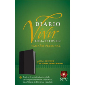 Biblia de estudio del diario vivir NTV, tamaño personal (SentiPiel, Negro, Letra Roja) - LeatherLike With ribbon marker(s)
